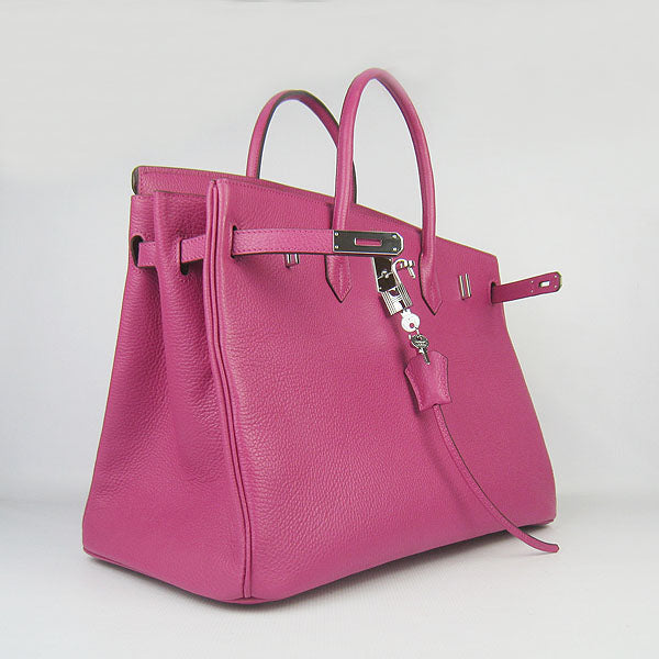 Hermes Birkin 35cm Togo Leather Handbags 6099 Peach Silver
