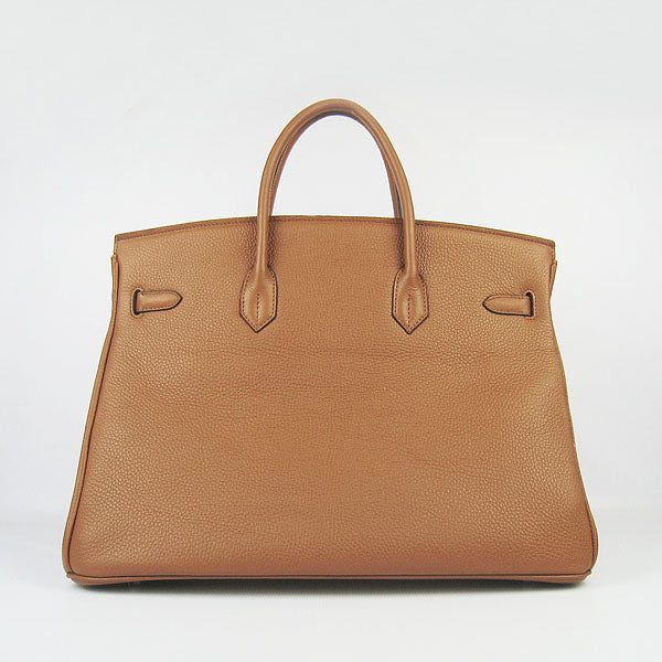 Hermes Birkin 35cm Togo Leather Handbags 6099 Light Coffee Silve