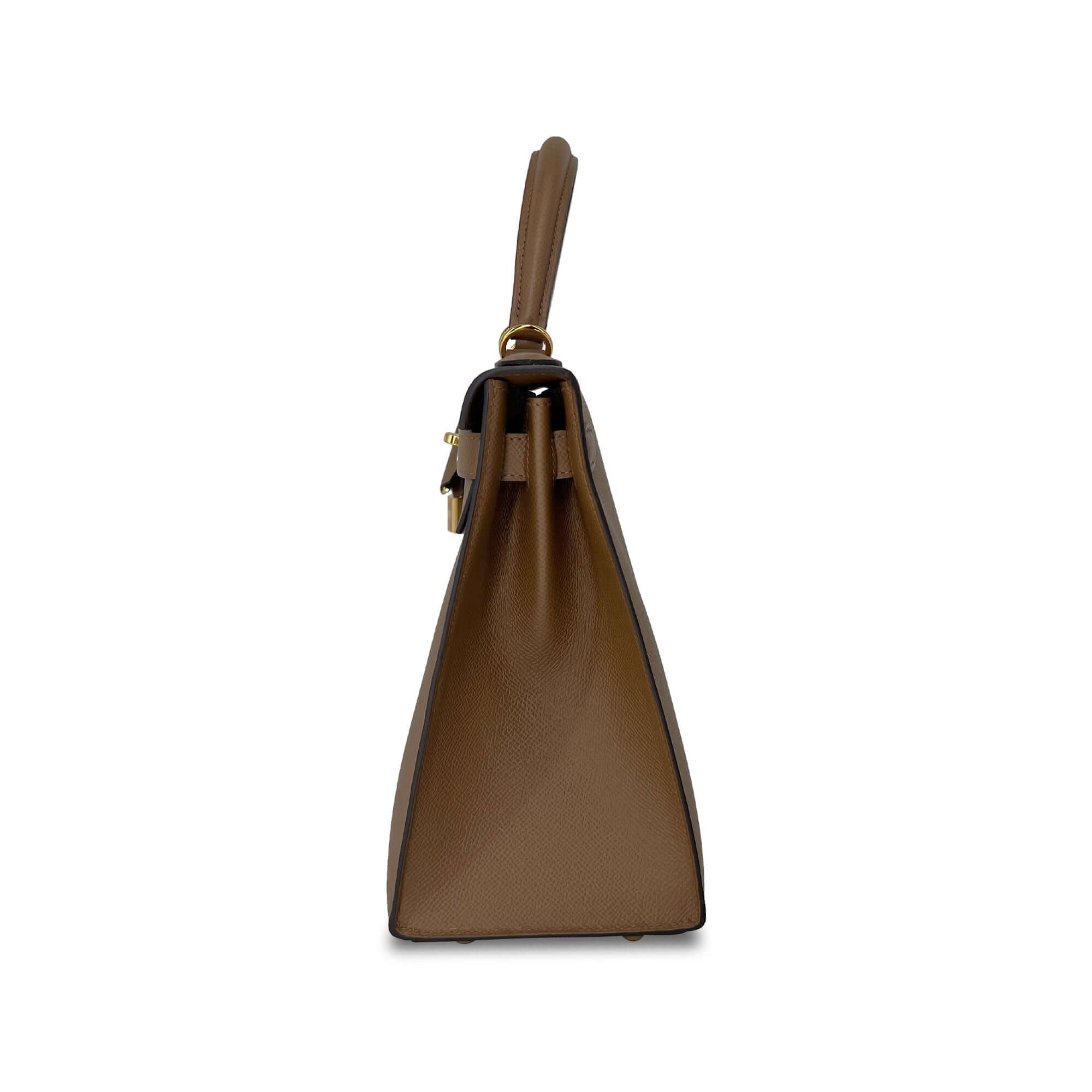 Top Quality Hermes Kelly Alezan Epsom leather designer bag K28 GHW