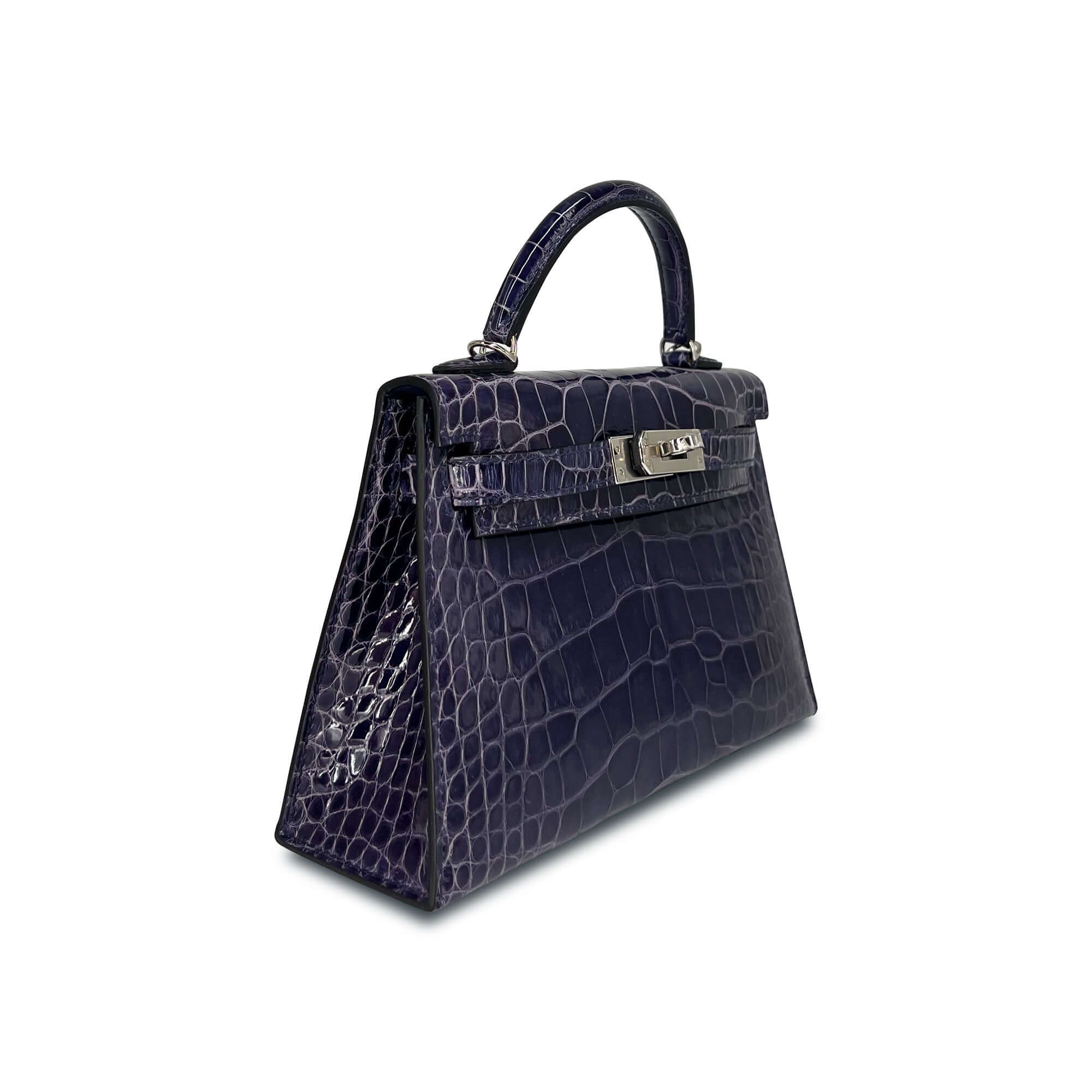 Top Quality Hermes Kelly Designer Bag in Bleu Encre Lisse K20 PHW