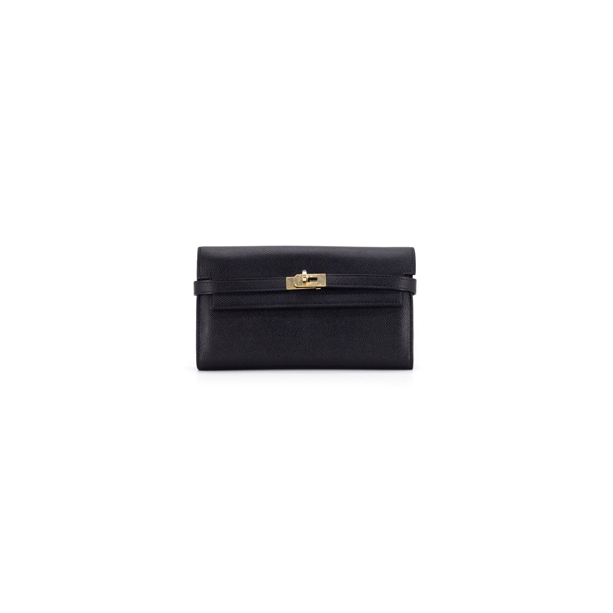 Hermes Kelly Full Size Classic Wallet Black - [R] Stamp