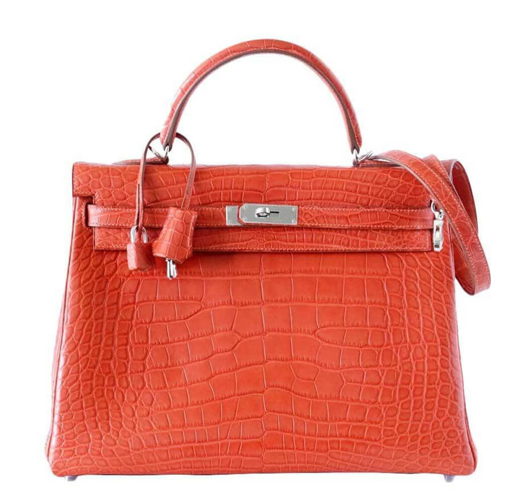 Hermès Kelly 35 Supple Alligator Sanguine Bag