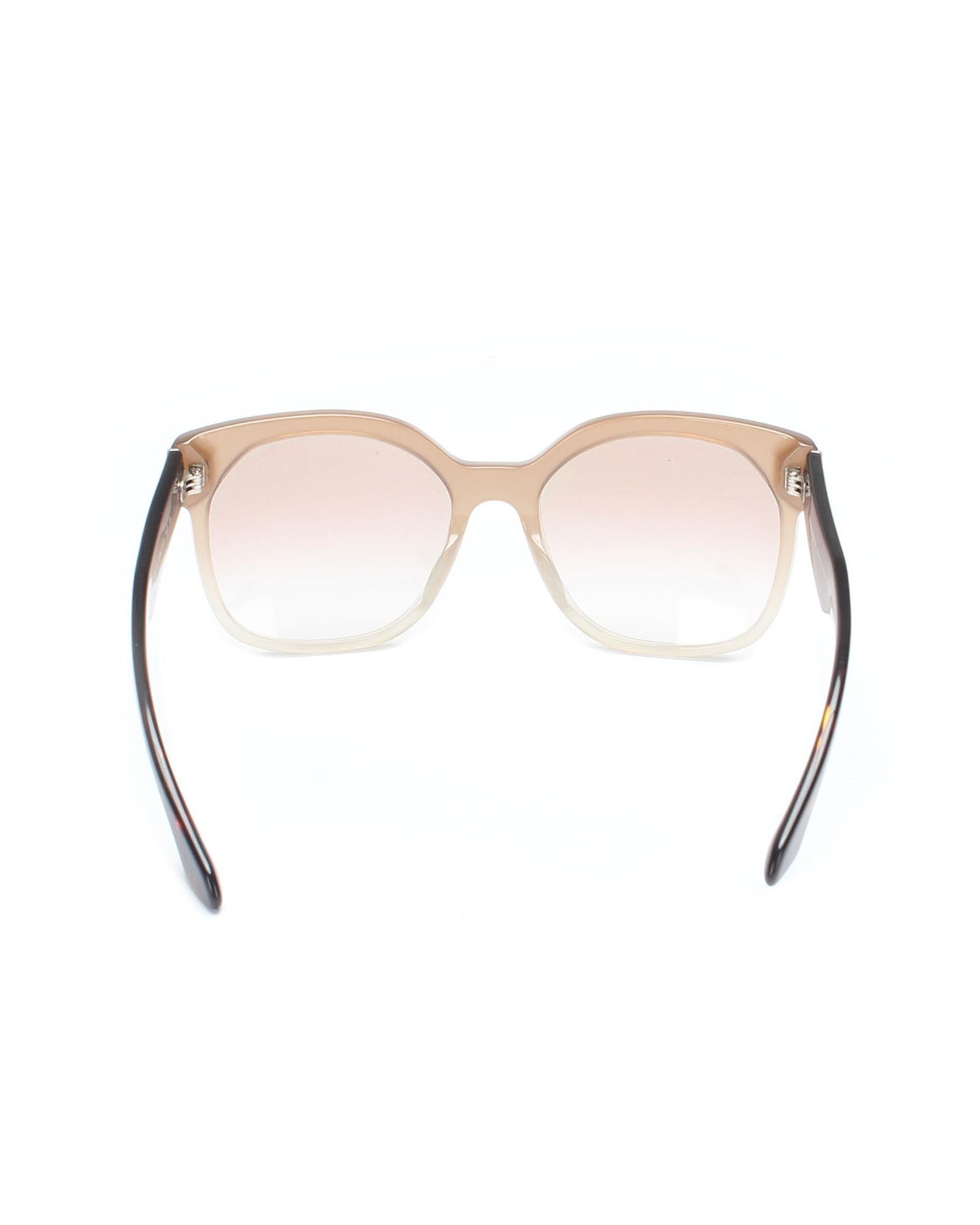 Prada Women's Gradient Tinted Sunglasses in Beige in Beige