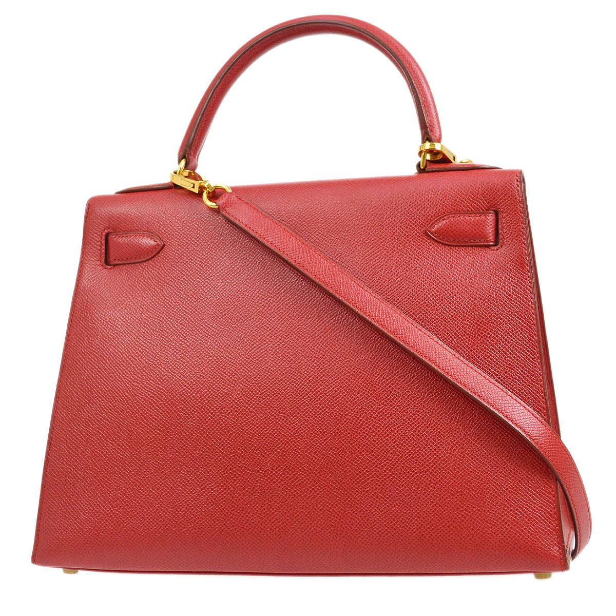 HERMES 1994 KELLY 28 SELLIER Rouge Vif Courchevel