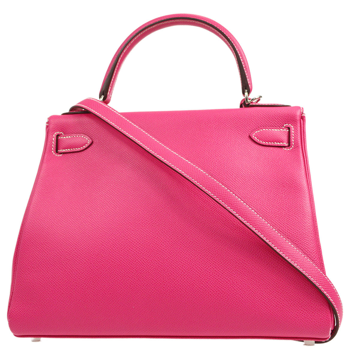 HERMES * 2011 KELLY 28 RETOURNE Rose Tyrien Epsom