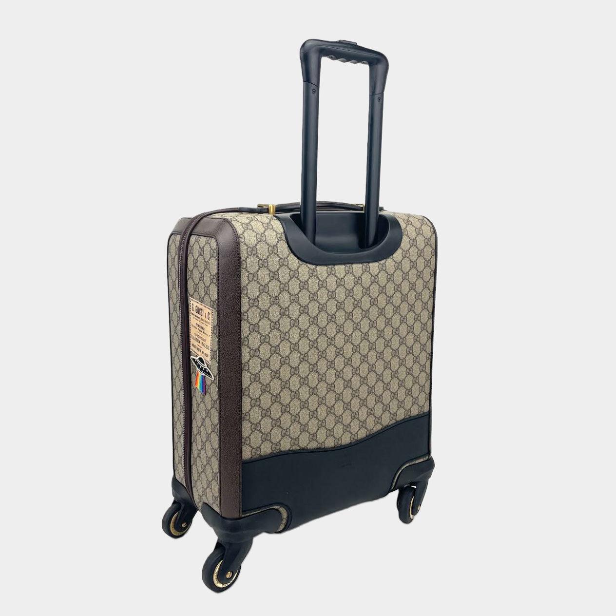 GUCCI GG Supreme Carry-On Suitcase- Travel Patches