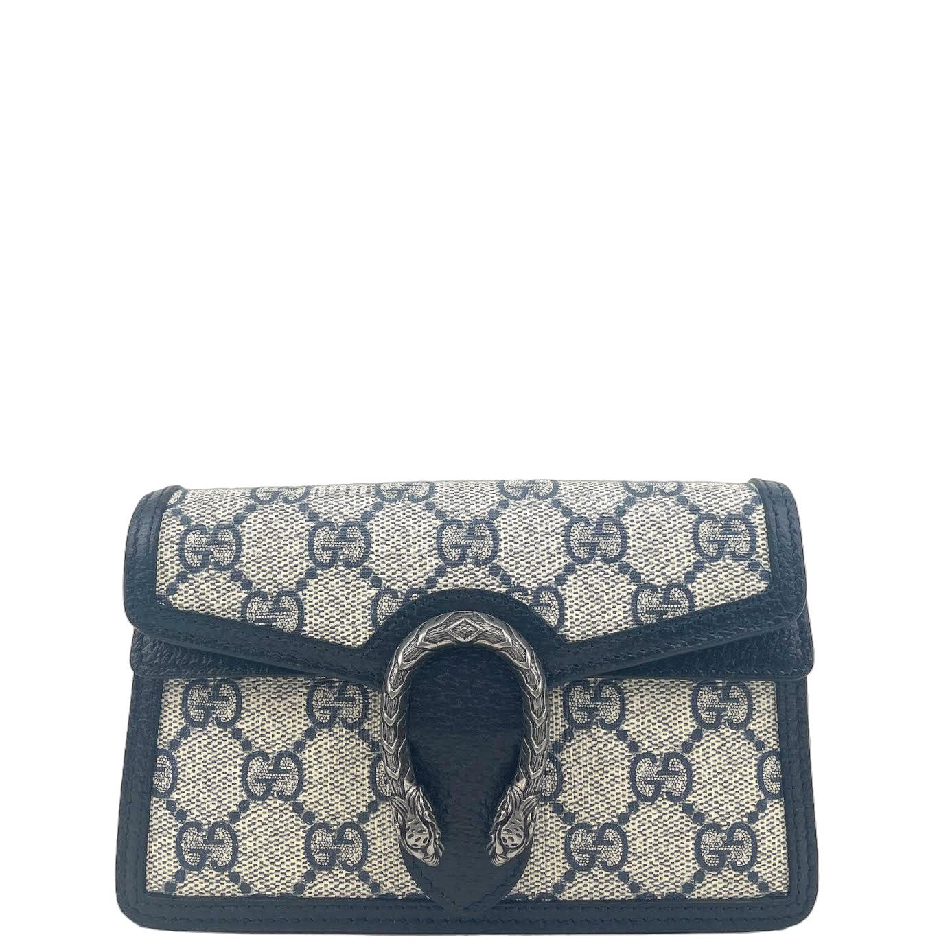 GUCCI GG Dionysus Super Mini Supreme - Navy/Beige