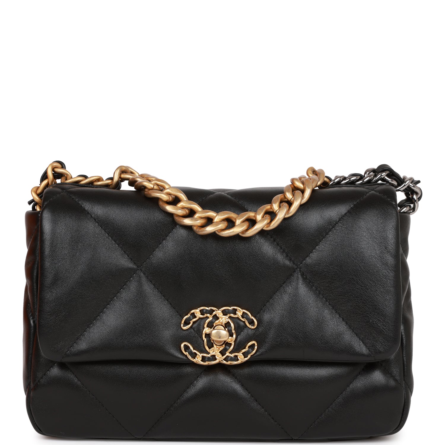 Chanel Medium 19 Flap Bag Black Lambskin Mixed Hardware