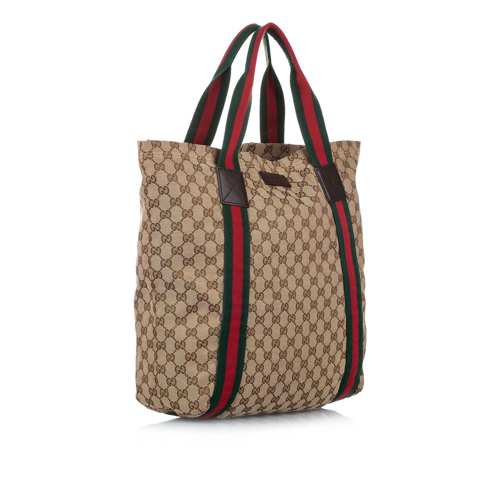 Gucci GG Canvas Web Tote Bag (SHG-16774)