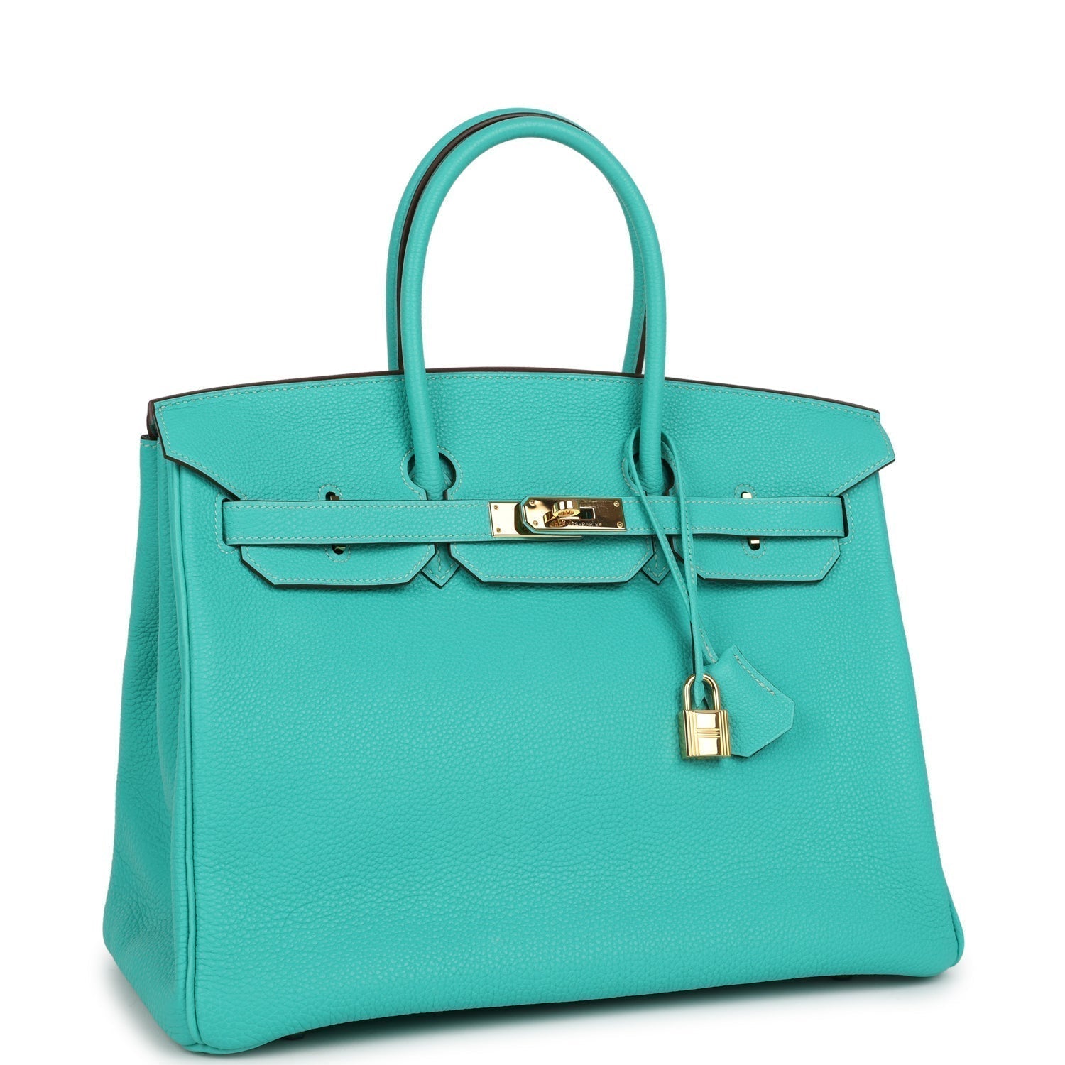 Hermes Birkin 35 Lagoon Togo Gold Hardware