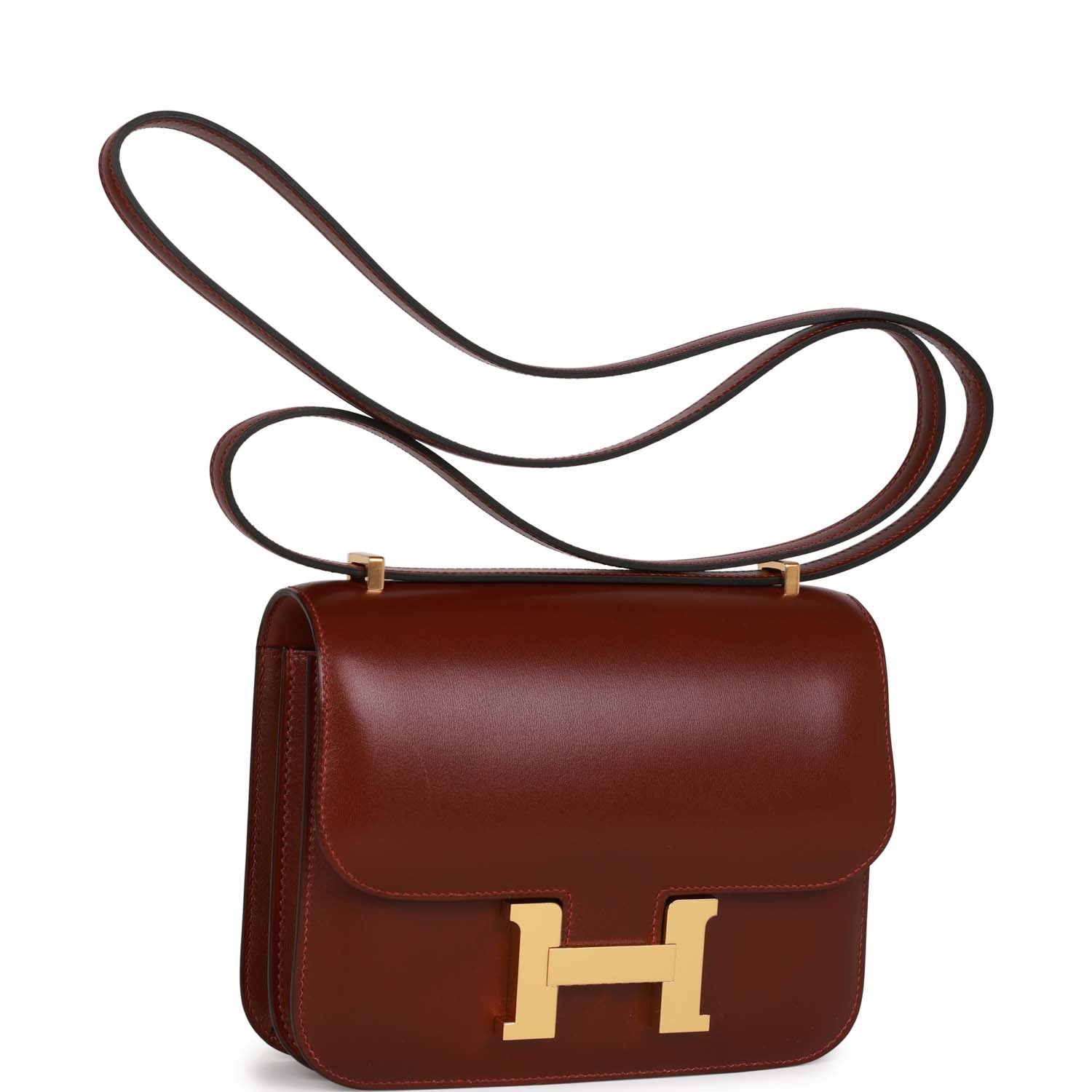 Hermes Constance 1-18 Rouge H Box Gold Hardware