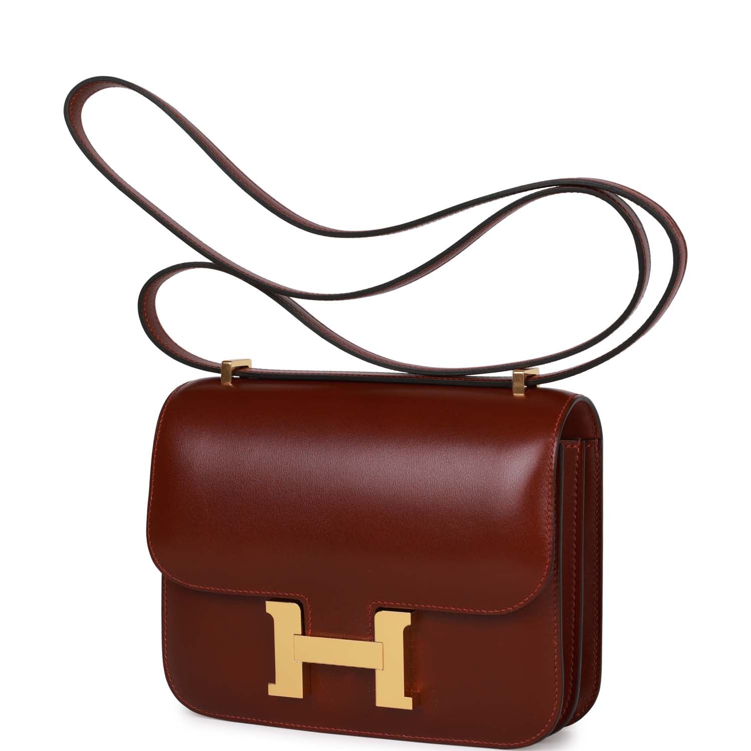 Hermes Constance 1-18 Rouge H Box Gold Hardware