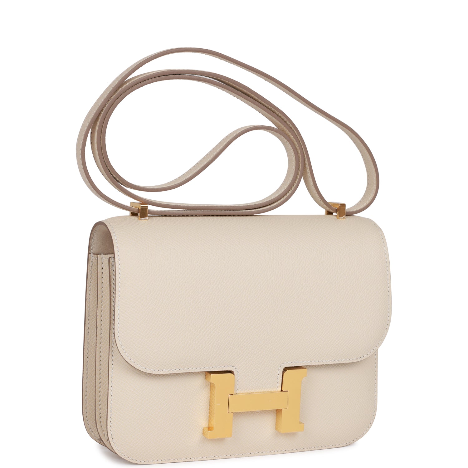 Hermes Constance 1-18 Craie Epsom Gold Hardware