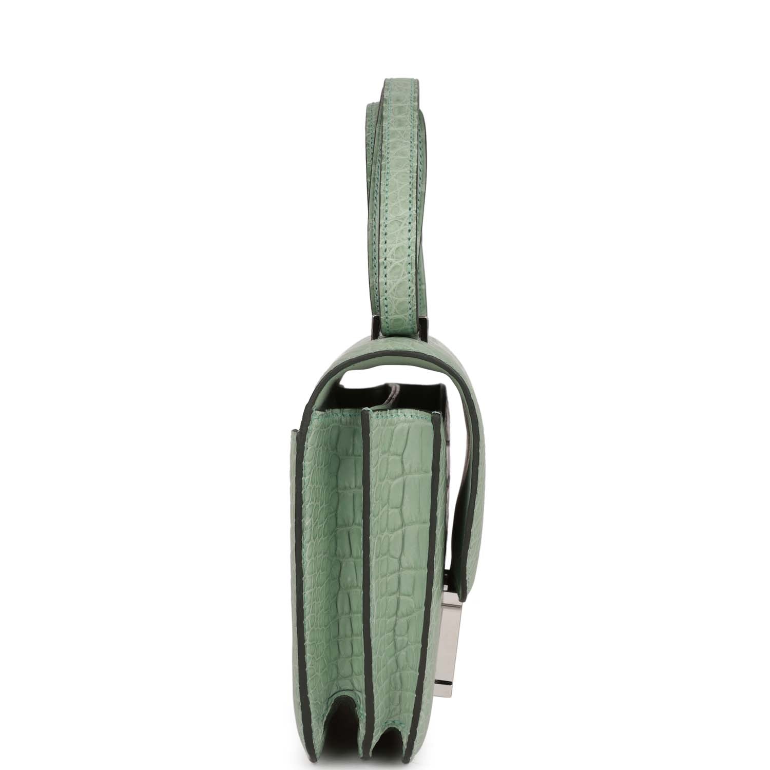 Hermes Constance 1-18 Vert D'Eau Matte Alligator Palladium Hardware