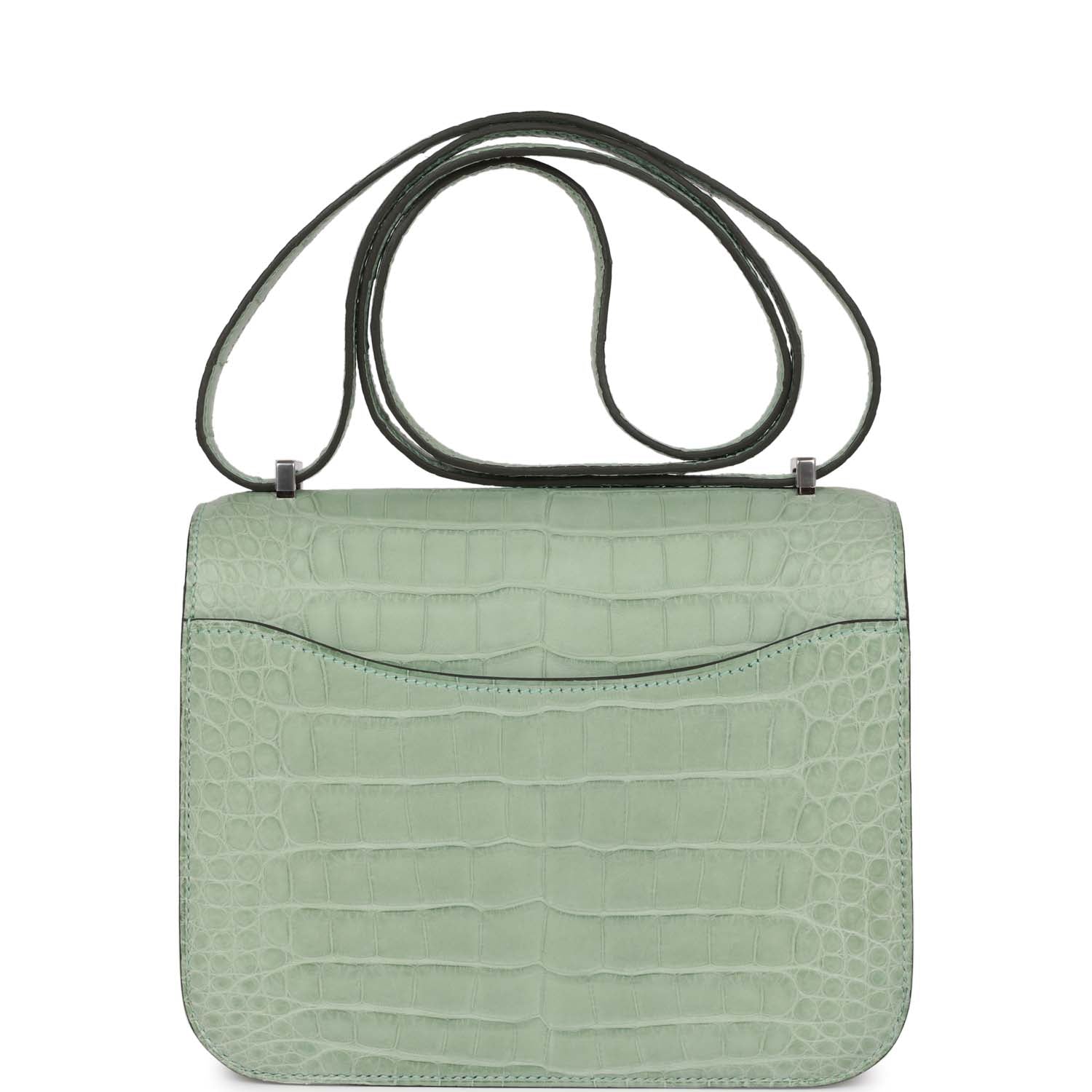 Hermes Constance 1-18 Vert D'Eau Matte Alligator Palladium Hardware