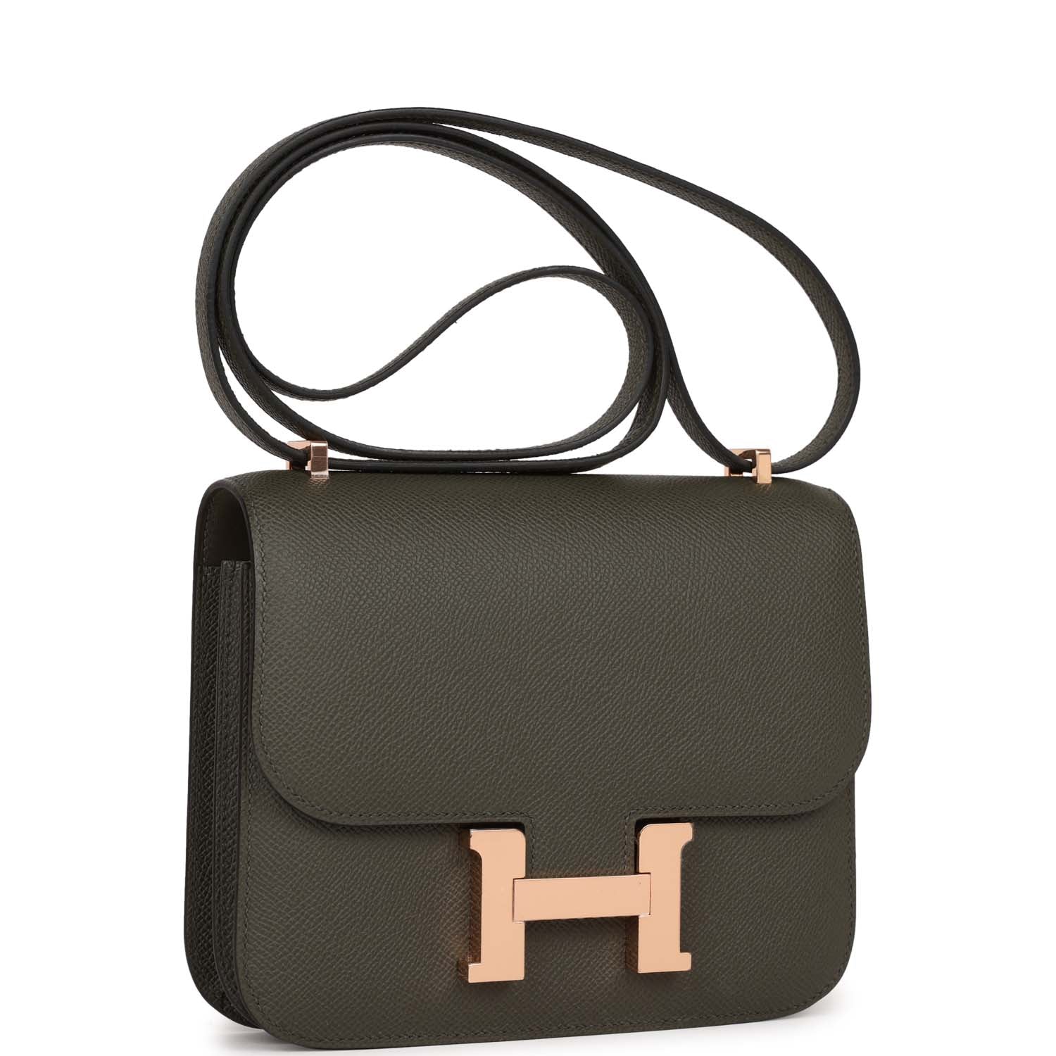 Hermes Constance 1-18 Vert de Gris Epsom Rose Gold Hardware