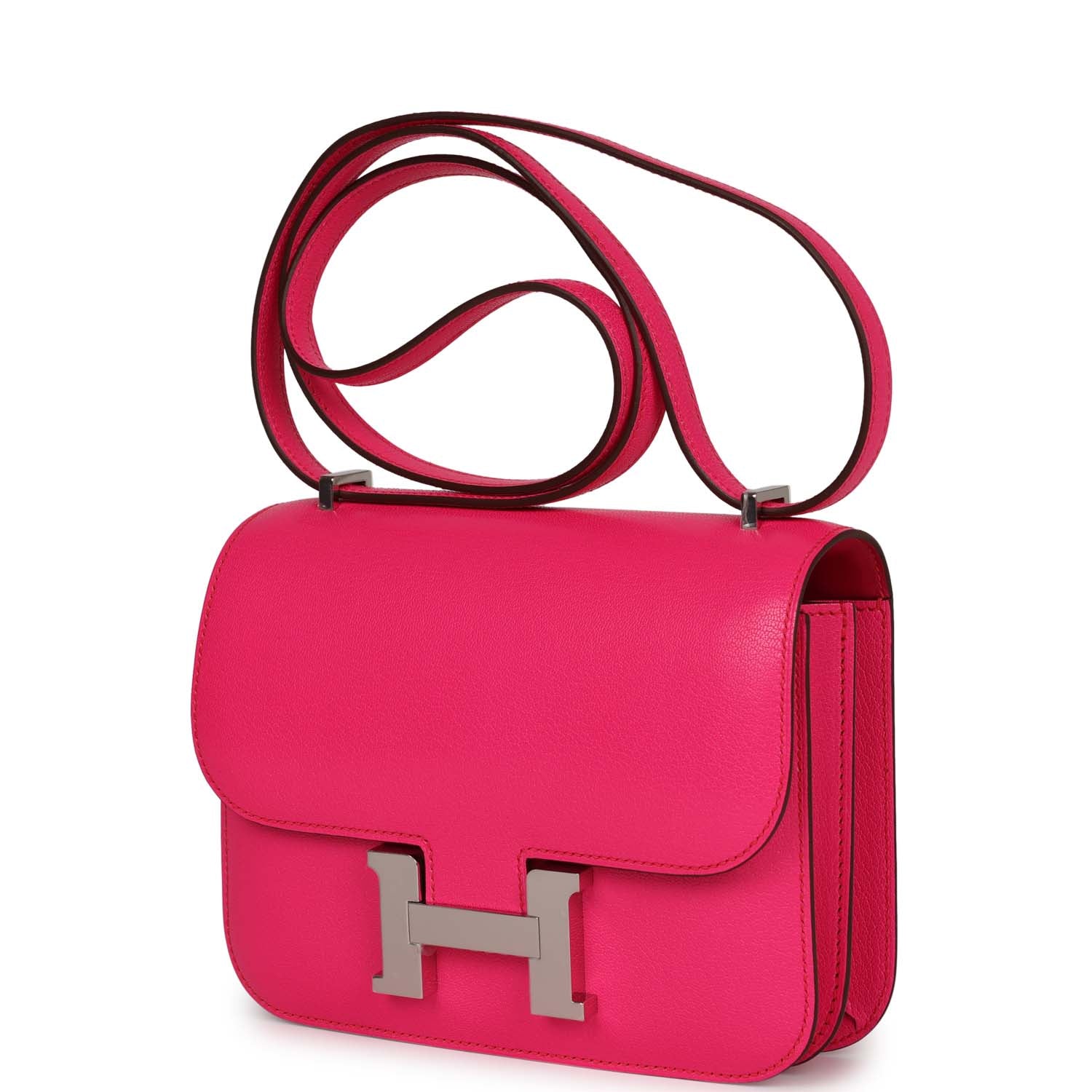 Hermes Constance 1-18 Rose Pop Chevre Chamkila Palladium Hardware