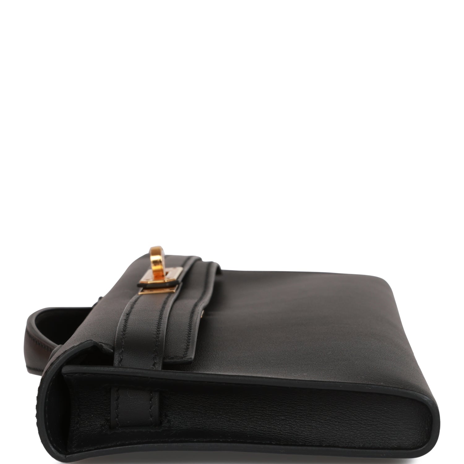 Hermes Kelly Cut Black Swift Gold Hardware