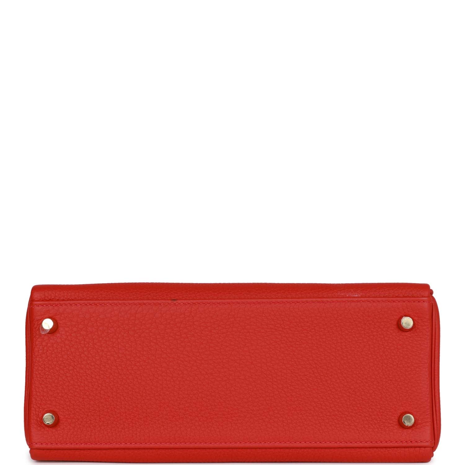 d Hermes Kelly Retourne 28 Rouge Casaque Togo Gold Hardware