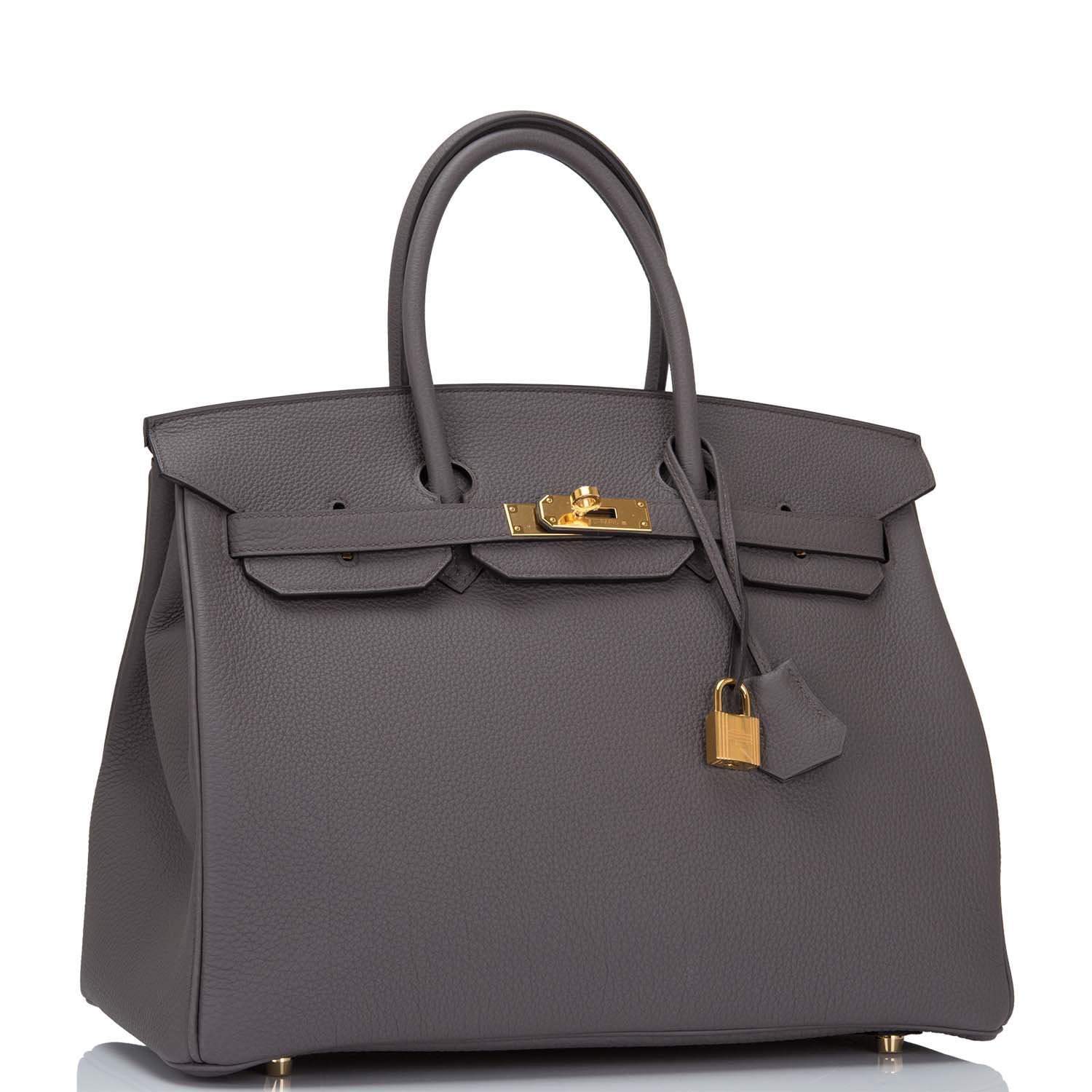 Hermes Etain Togo Birkin 35cm Gold Hardware