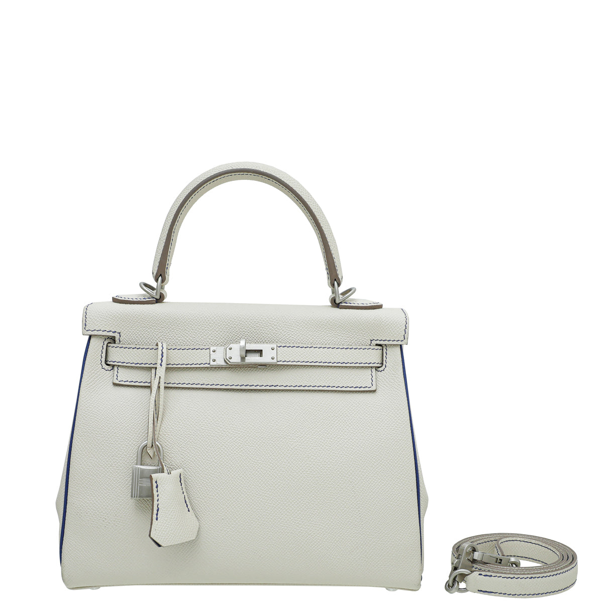 Hermes Bicolor Retourne 25 Horse Shoe Kelly Bag