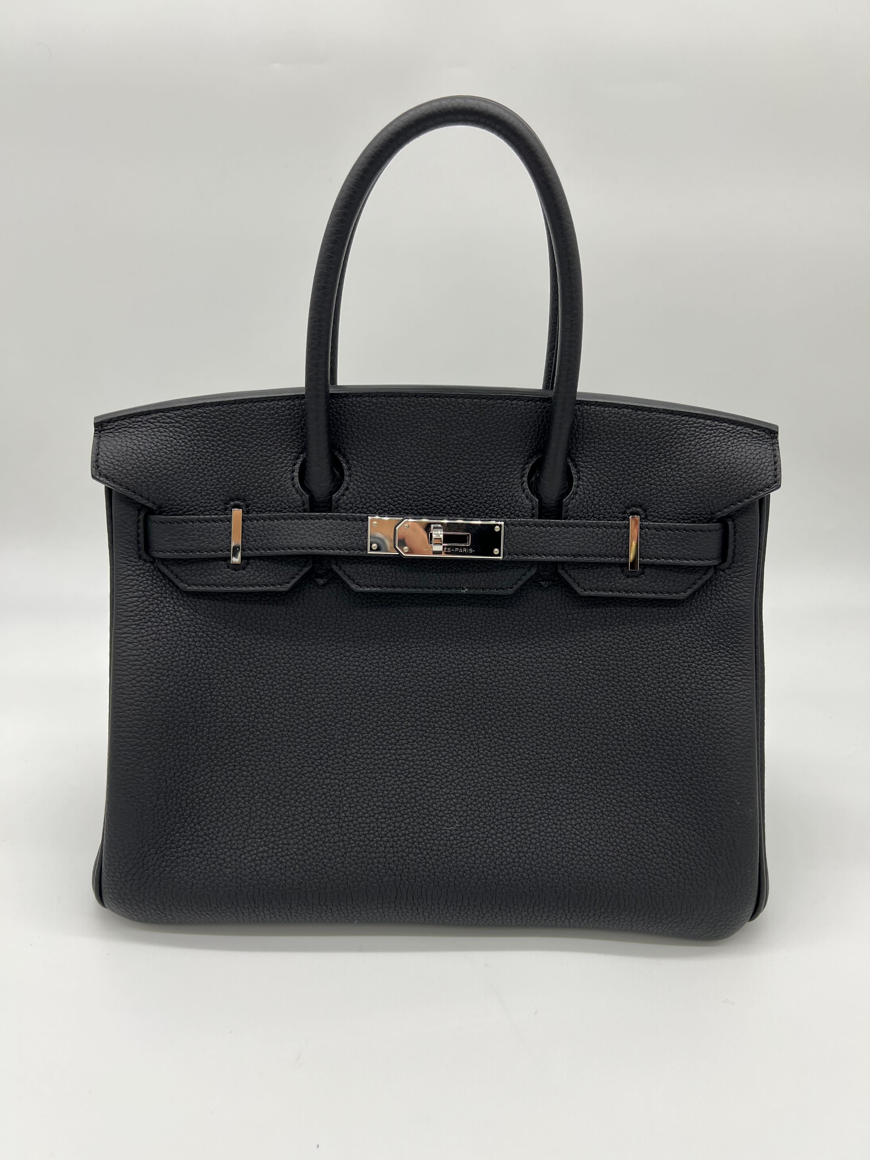 Hermes Birkin 30 Noir Togo Palladium Hardware