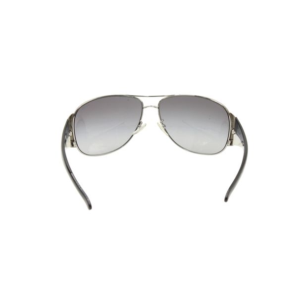 Black & White Aviator Sunglasses