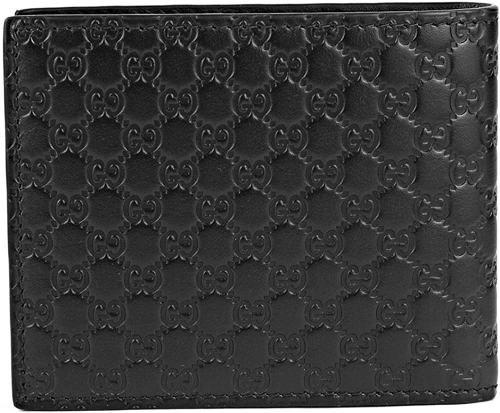 Gucci Men's Microguccissima Black Leather Bifold Wallet 260987