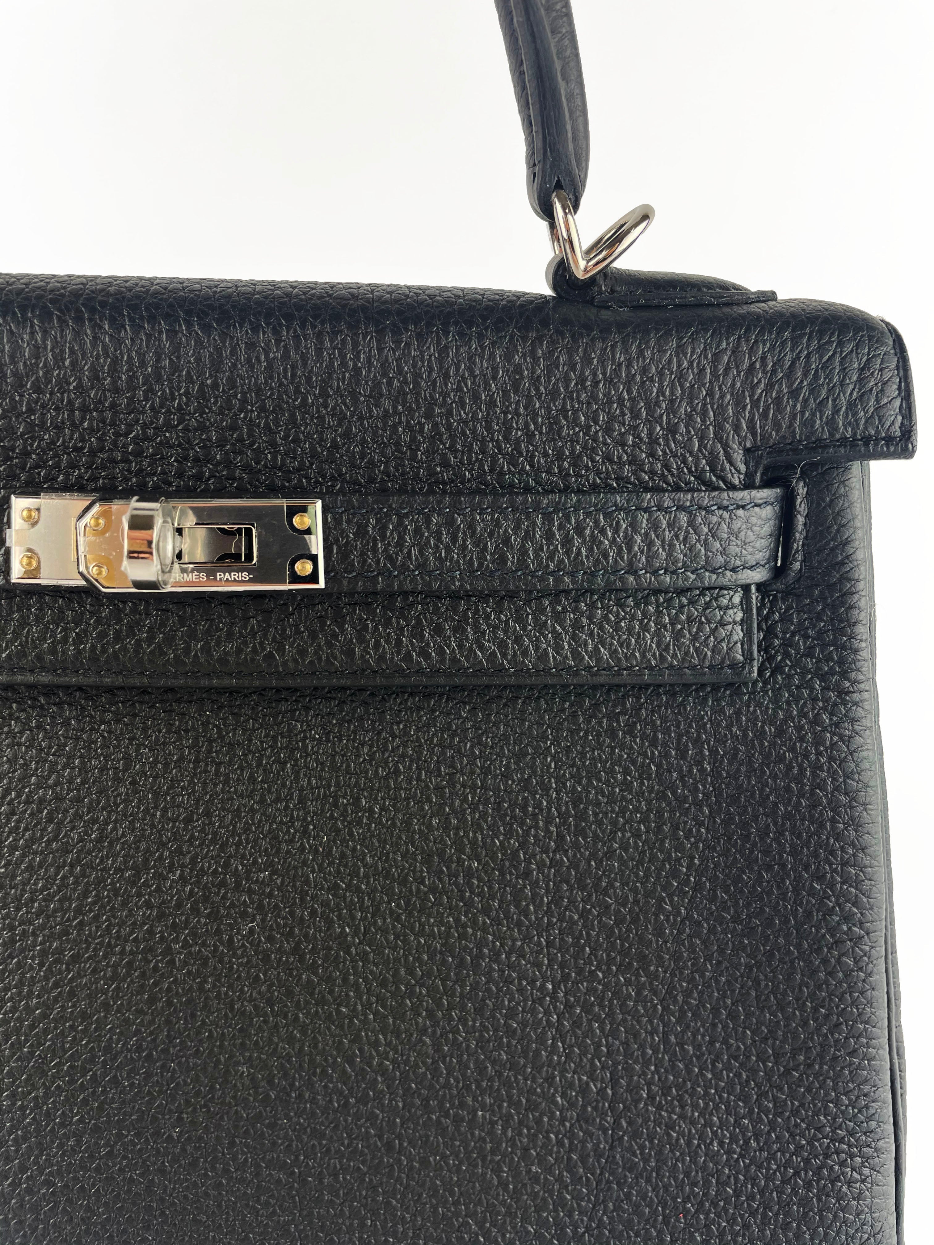 Hermes Black Kelly 25 PHW