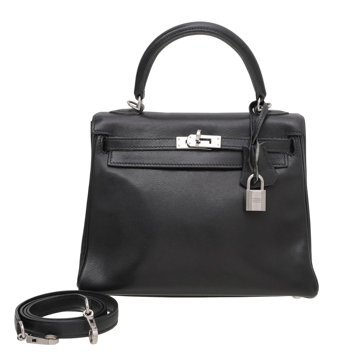 Hermes Black Retourne Kelly 25 Bag