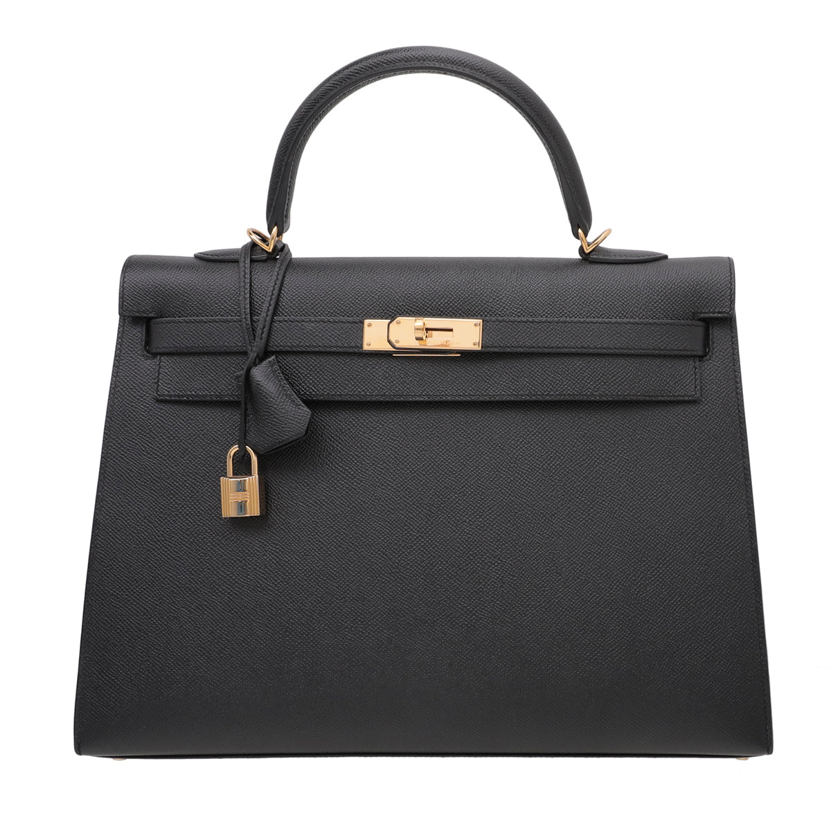 Hermes Black Sellier Kelly 35 Bag