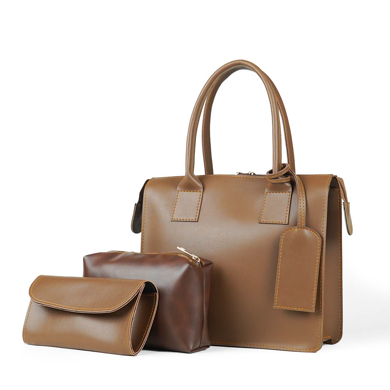 Clever set of 3 Bag brown