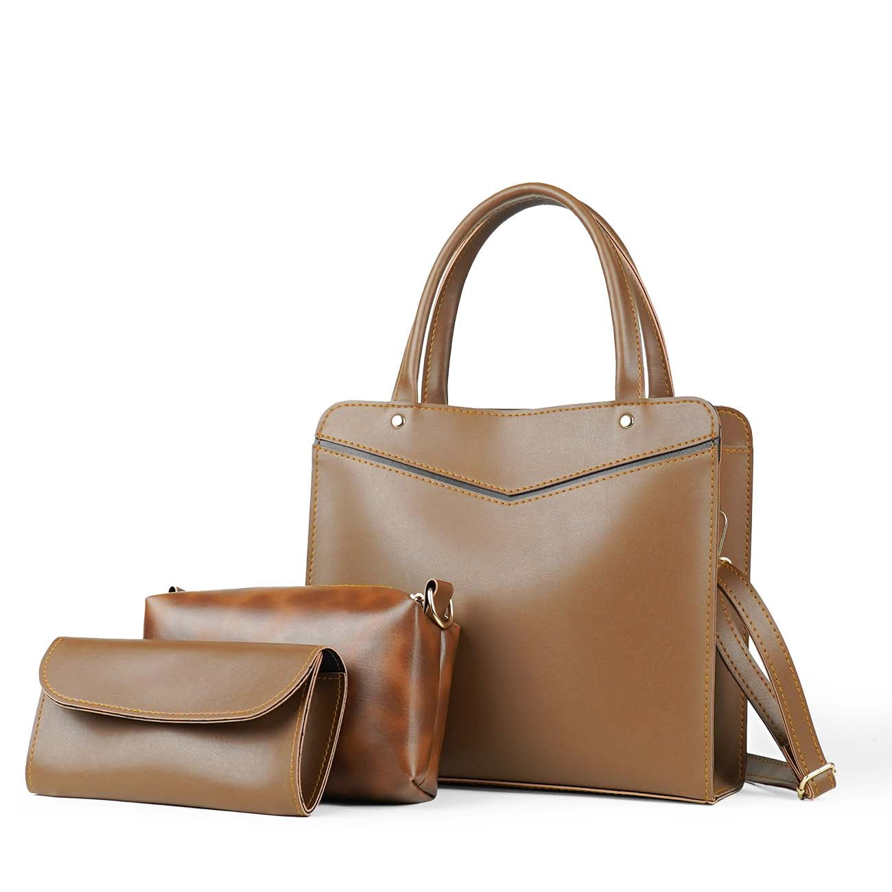 Smart set of 3 Bag brown