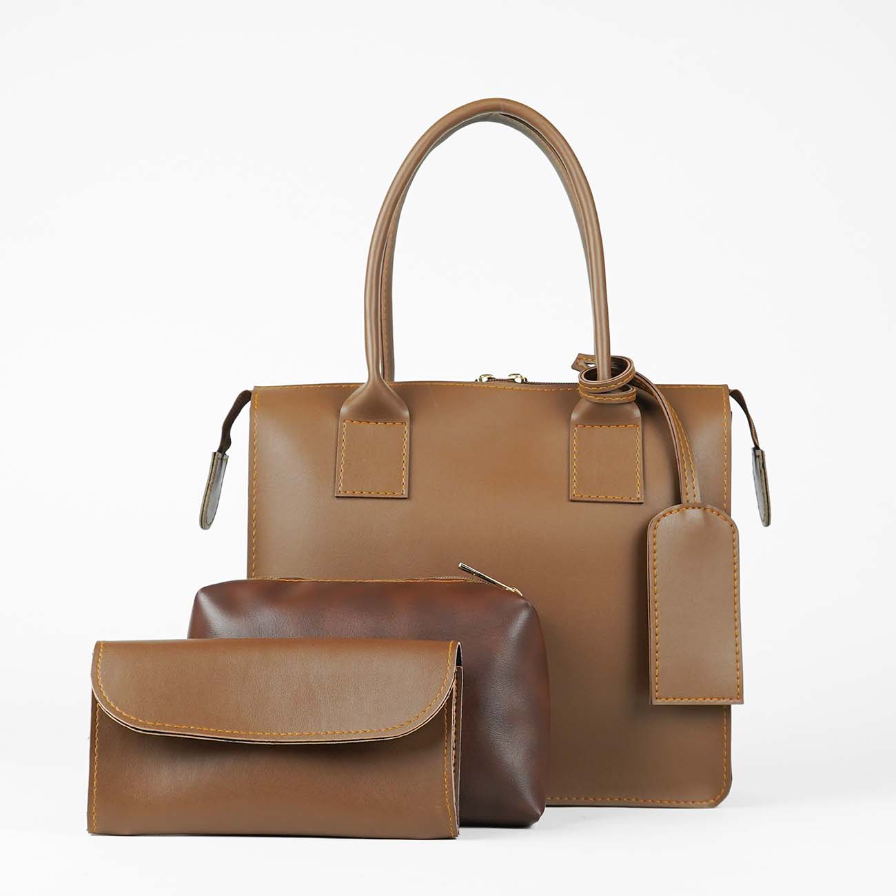 Clever set of 3 Bag brown