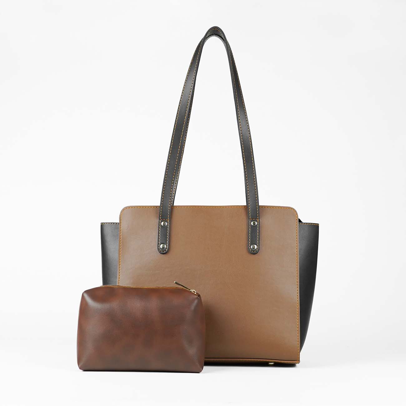 Quantum set of 2 bag brown