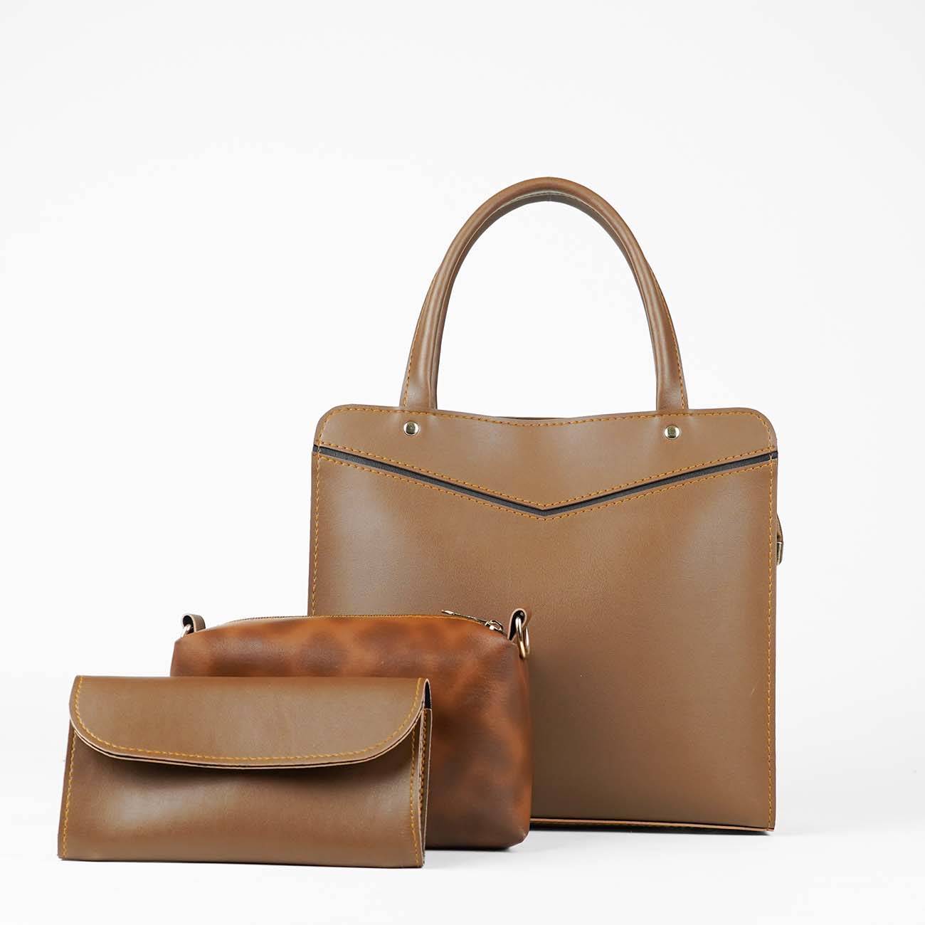 Smart set of 3 Bag brown