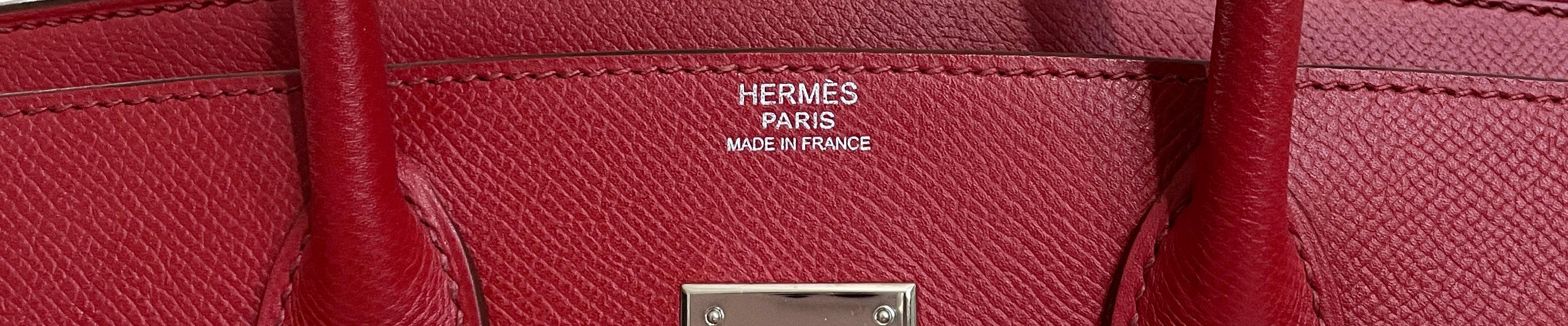 Hermes 30 cm Rouge Garance Epsom Birkin with Palladium